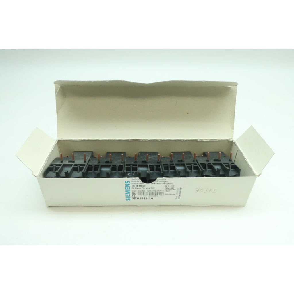 Box Of 10 Siemens 3RA1911-1A Link Module Size 00