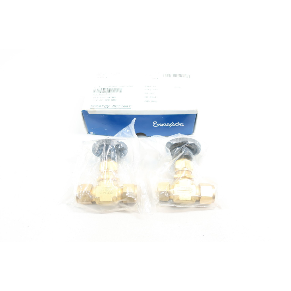 Box Of 2 Swagelok B-1KS8 Brass Needle Valve 2100psi 1/2in