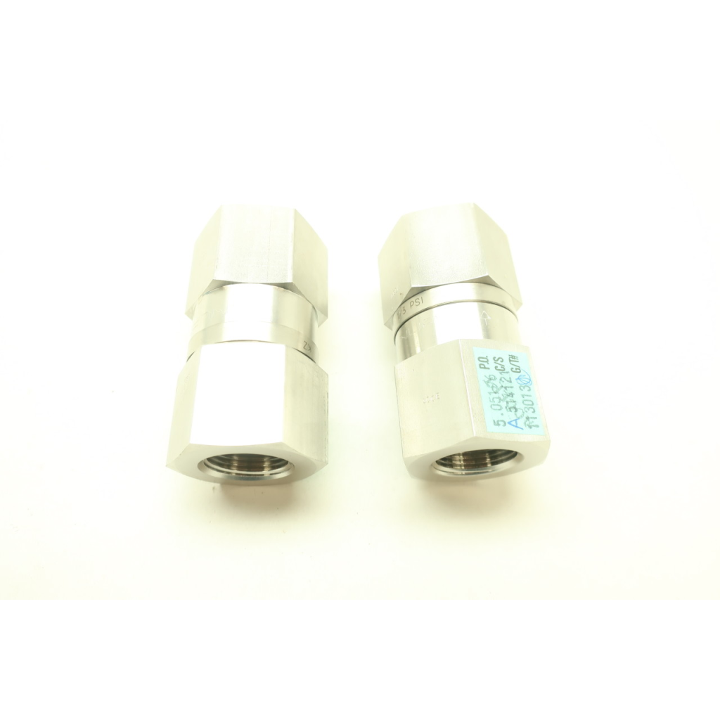 Box Of 2 Swagelok SS-CHF12PJKLC5-1/3 Stainless Check Valve 3/4in Npt