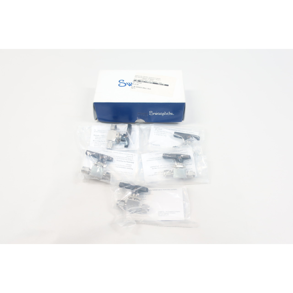 Box Of 5 Swagelok SS-41GS2 Manual Stainless Ball Valve 1/8in Tube