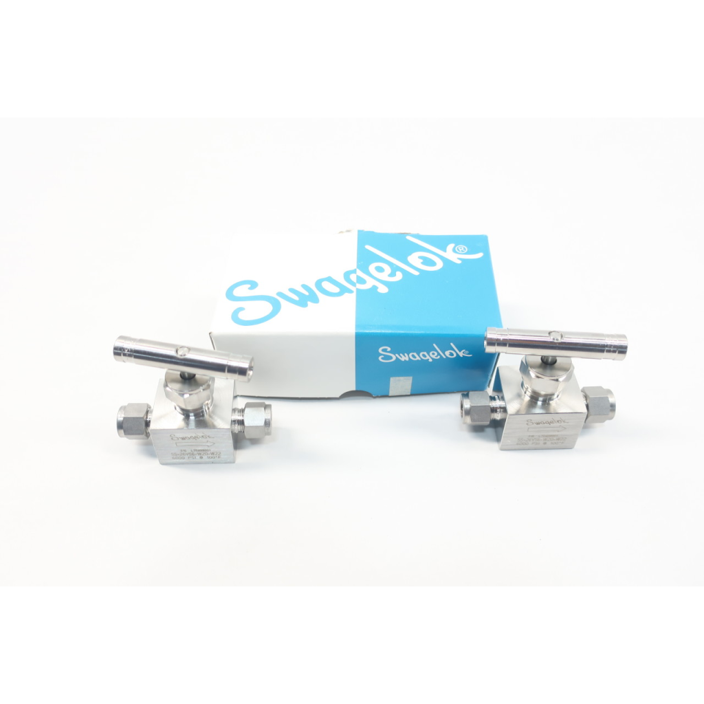 Box Of 2 Swagelok SS-26VS6-W20-W22 Manual Stainless Needle Valve 3/8in Tube