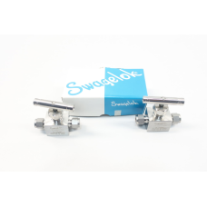 Box Of 2 Swagelok SS-26VS6-W20-W22 Manual Stainless Needle Valve 3/8in Tube