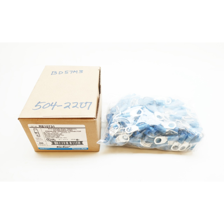 Box Of 200 Thomas&betts RE10731 Sta-kon Pressure Terminal Connector