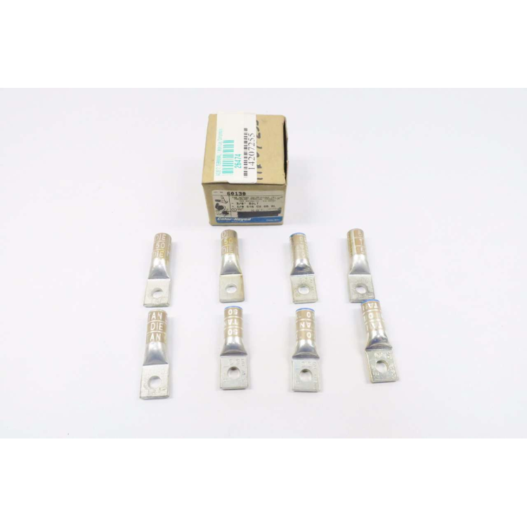 Box Of 8 Thomas&betts 60130 Tan 3/8 In Lug Terminal Connector