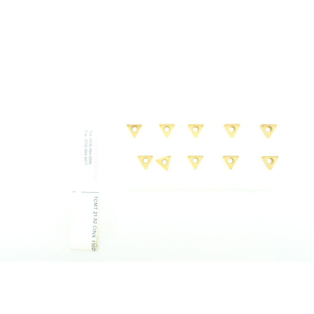 Box Of 10 Toolmetrix TCMT 21.52 CINX 110208 Carbide Insert