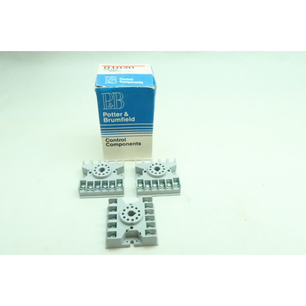 Box Of 3 Tyco 27E123 Relay Socket