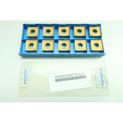 Box Of 10 Valenite SNMM 643 R6 VP5515 Carbide Insert