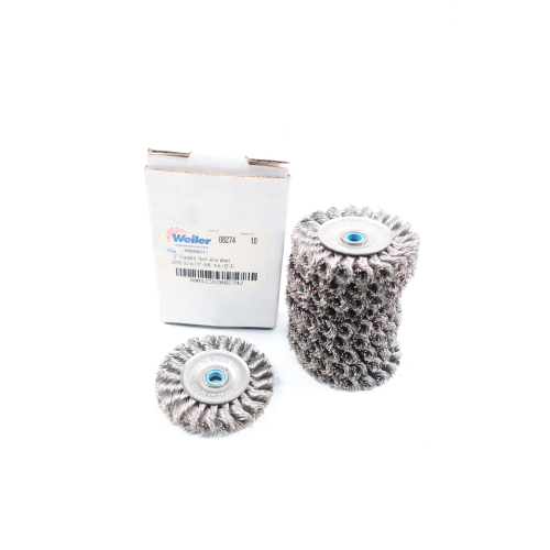 Box Of 10 Weiler 08274 3in Standard Twist Wire Wheel 1/2-3/8in Box Of 10 Weiler 08274 3in Standard Twist Wire Wheel 1/2-3/8in