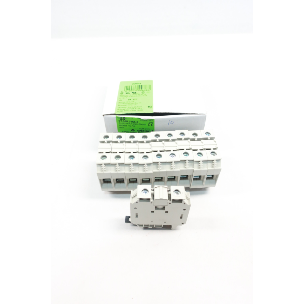 Box Of 10 Wieland 57.535.0155.0 Feed-through Terminal