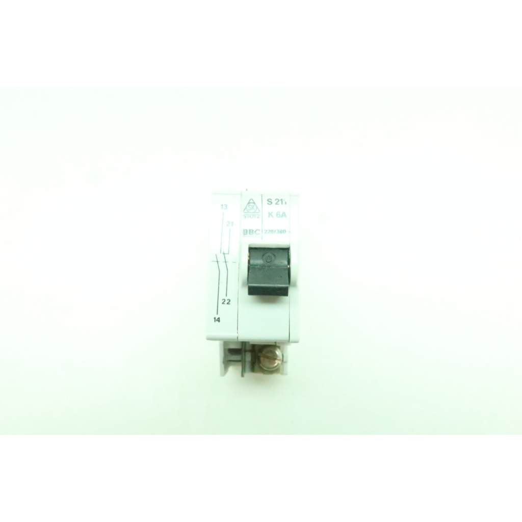 Brown Boveri S211-K6A 6a 1p Miniature Circuit Breaker 220/380v-ac