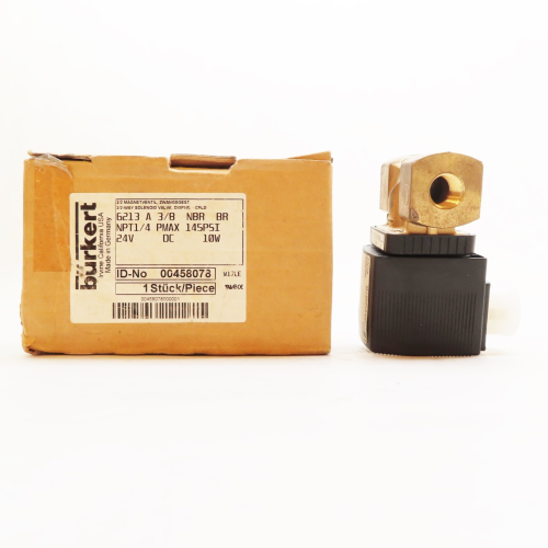 Burkert 6213-A-3/8-NBR-BR Solenoid Valve 24v-dc 1/4in Npt