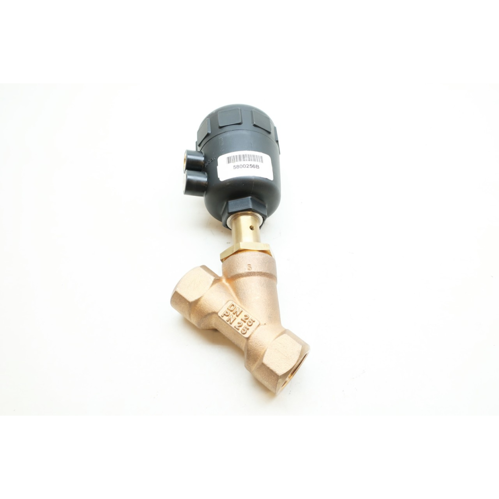 Burkert 00454628 Angle Valve Pneumatic Bronze Threaded 1in Npt