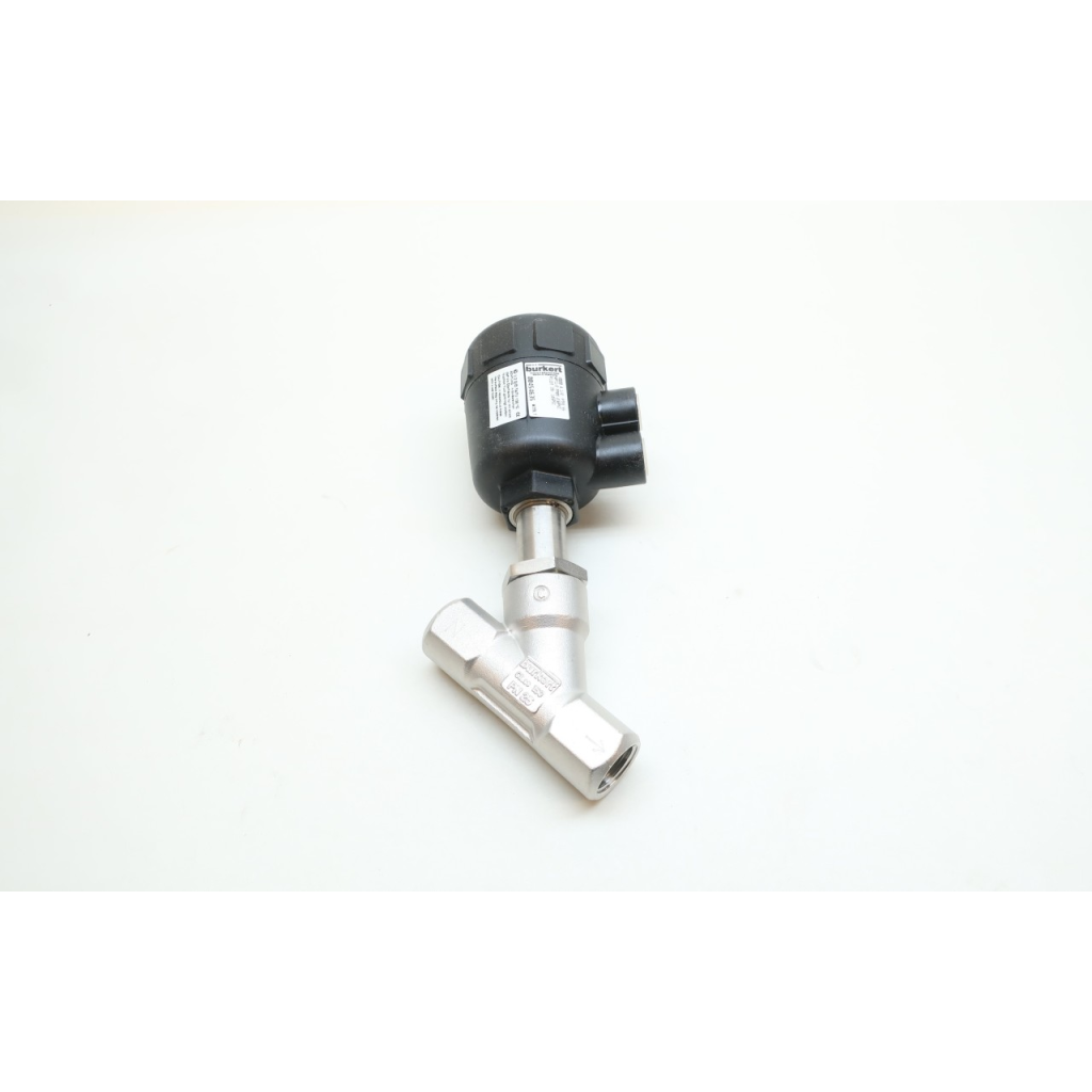Burkert 00454635 Angle Valve Pneumatic 150 Stainless Threaded 1/2in Npt