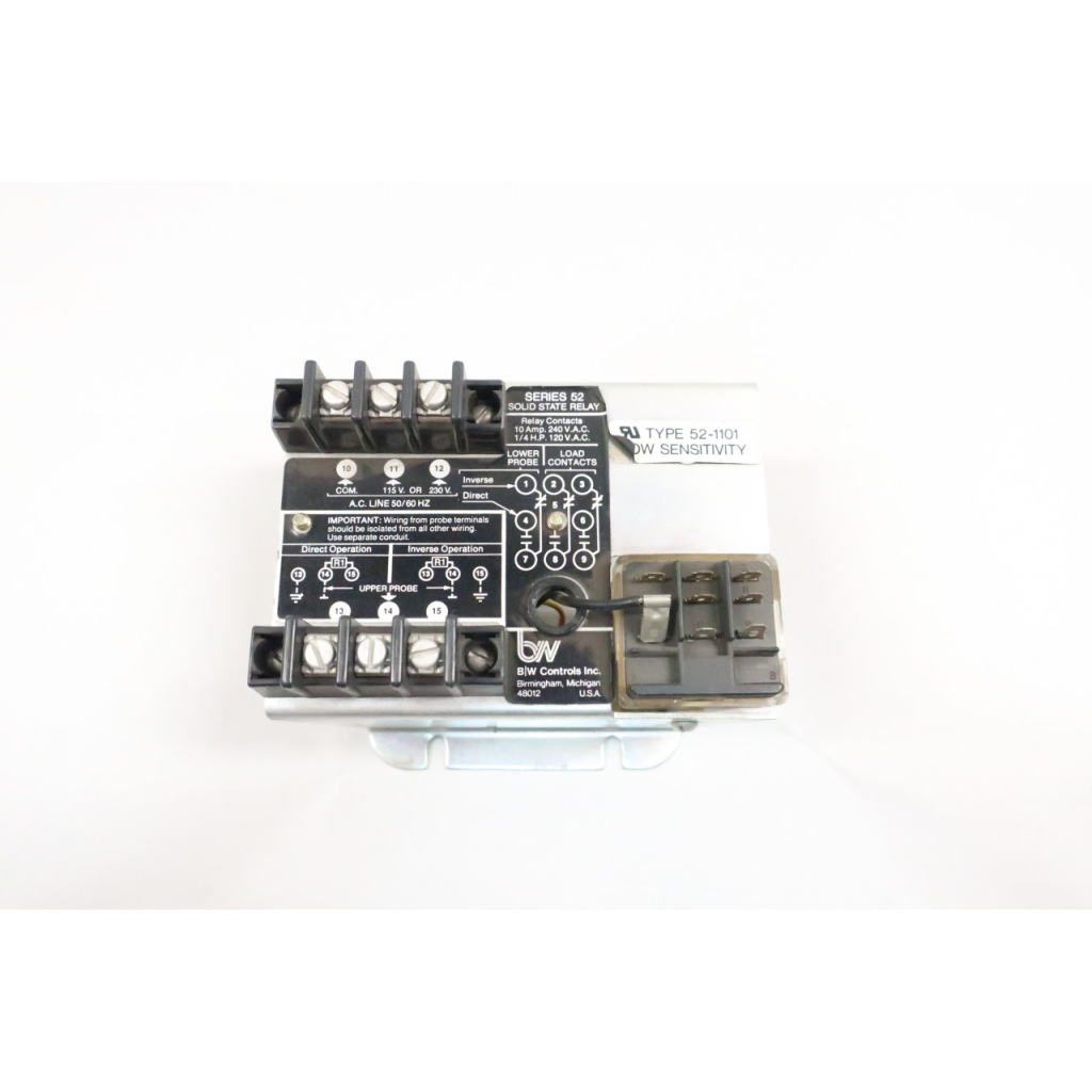 Bw Controls 52-1101 Solid State Relay 120/240v-ac 10a Amp 1/4hp