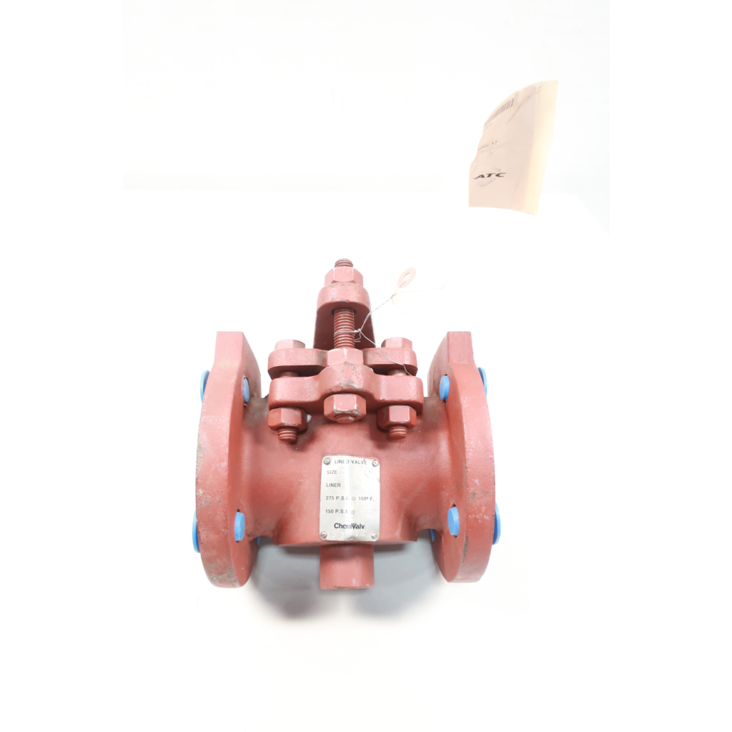 Chemvalve Lined Flanged Plug Valve 2in