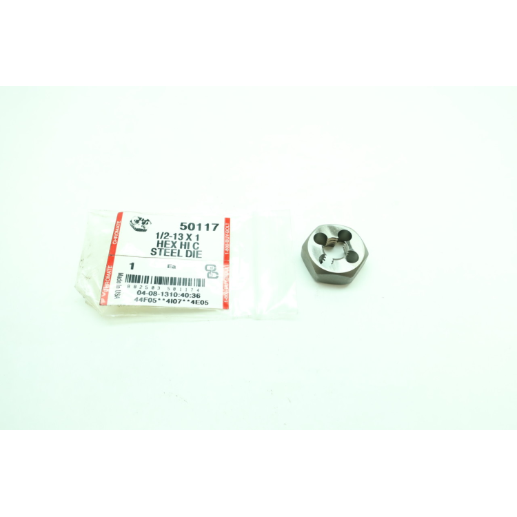 Chromate 50117 Hex Hi C Steel Die 1/2-13nc X 1