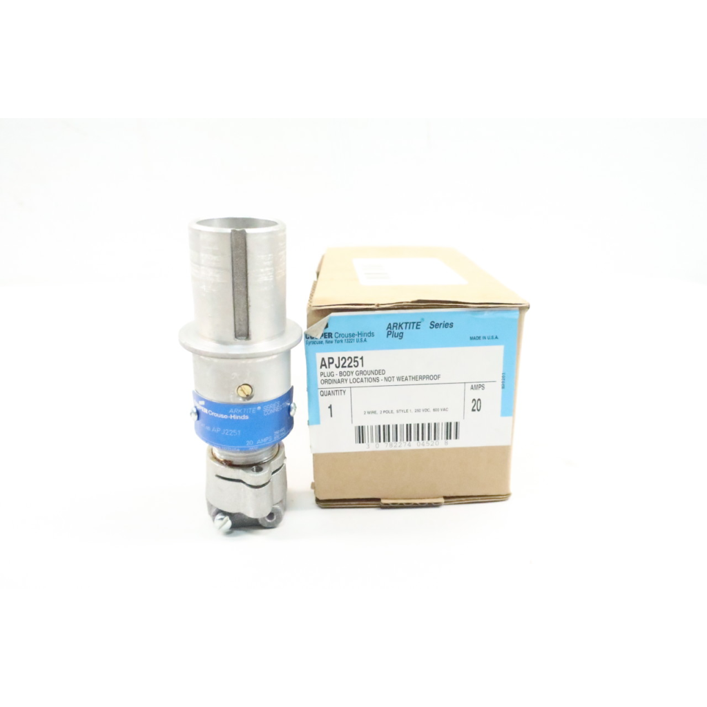 Crouse Hinds APJ2251 Arktite Plug 2p 2w 20a Amp