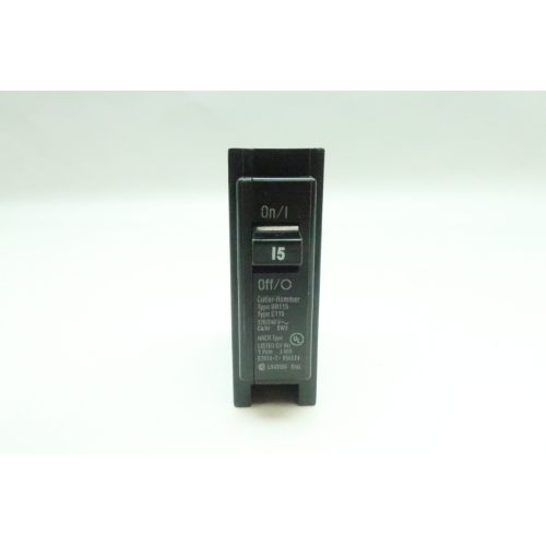 Cutler Hammer BR115 C115 Circuit Breaker 1p 15a Amp 120/240v-ac Cutler Hammer BR115 C115 Circuit Breaker 1p 15a Amp 120/240v-ac