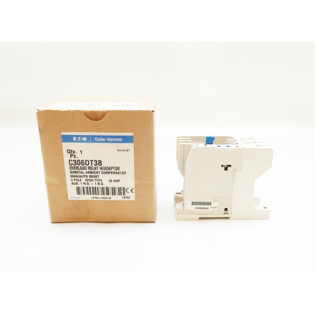 Cutler Hammer C306DT3B 3p 32a Amp Overload Relay With Adapter