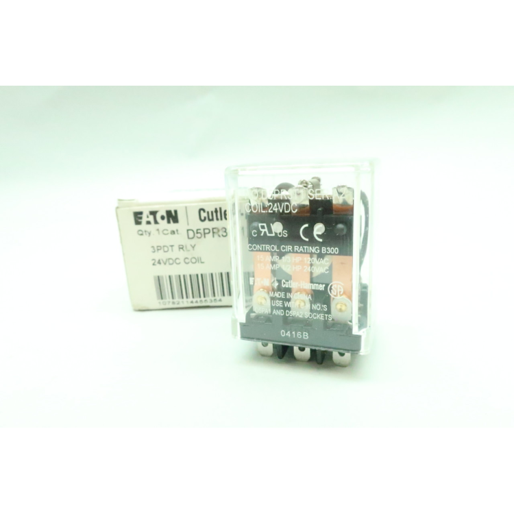 Cutler Hammer D5PR3T1 Plug-in Relay 120/240v-ac