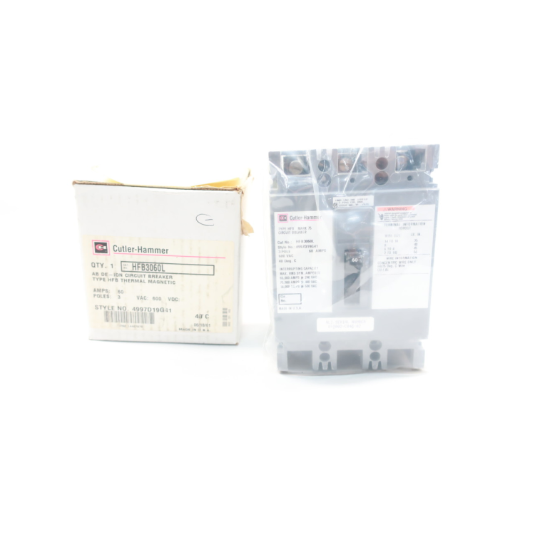 Cutler Hammer HFB3060L Mark 75 Ab De-ion Circuit Breaker 3p 60a 600v-ac