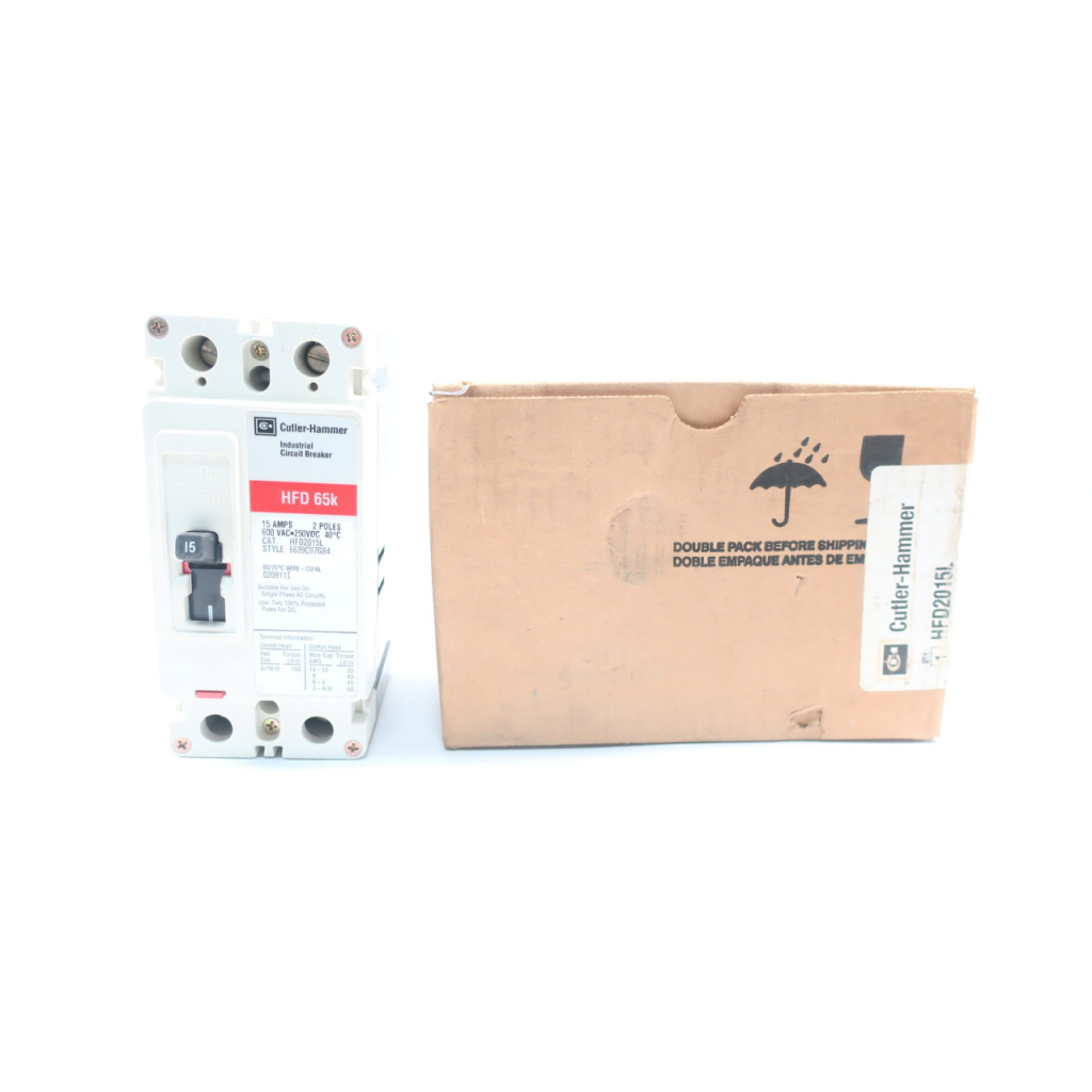 Cutler Hammer HFD2015L Molded Case Circuit Breaker Ser C 2p 15a Amp 600v-ac