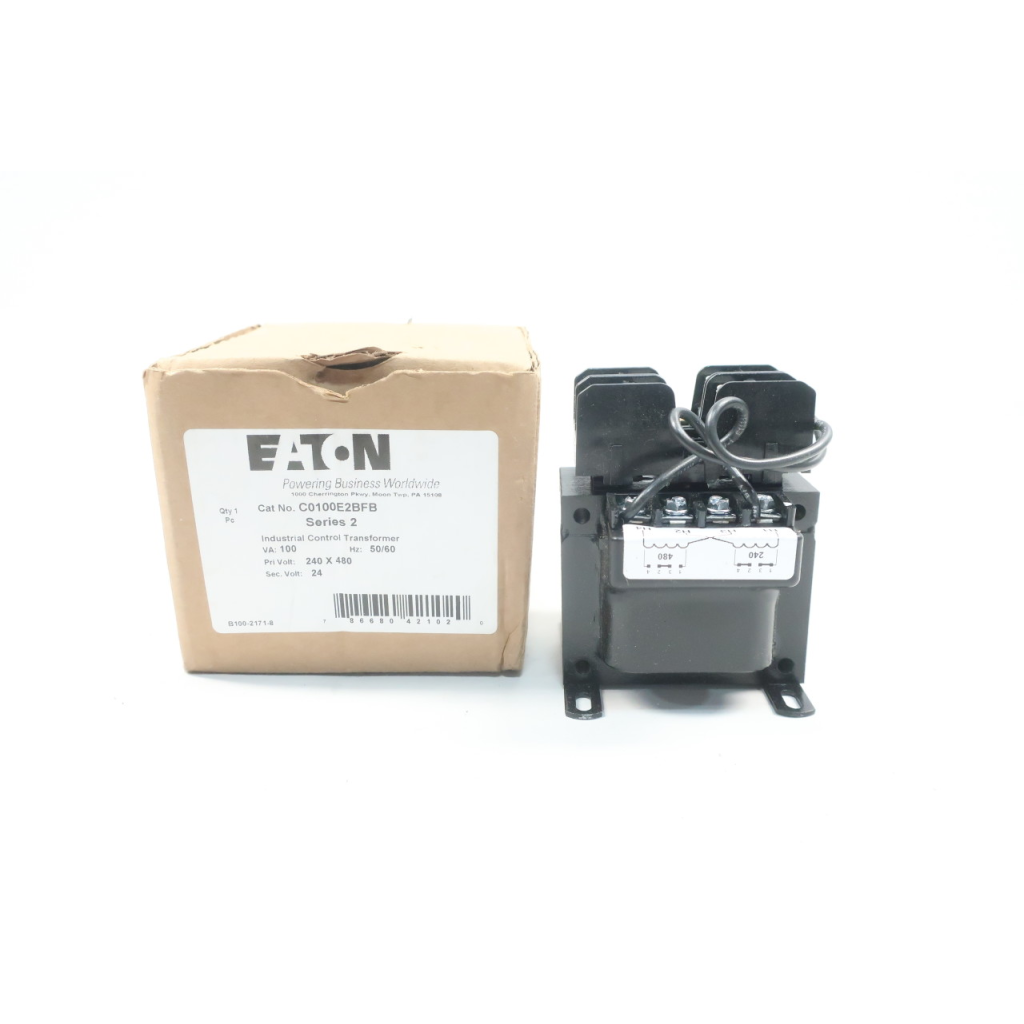 Eaton C0100E2BFB Industrial Control Transformer 100va 240/480v-ac 24v-ac