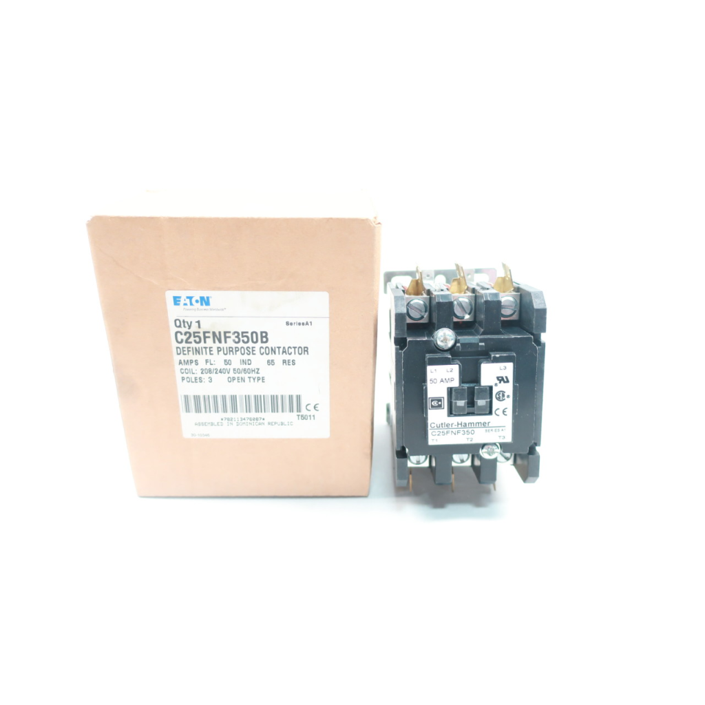 Eaton C25FNF350B Definite Purpose Contactor 208/240v-ac 50a 30hp Ser A1