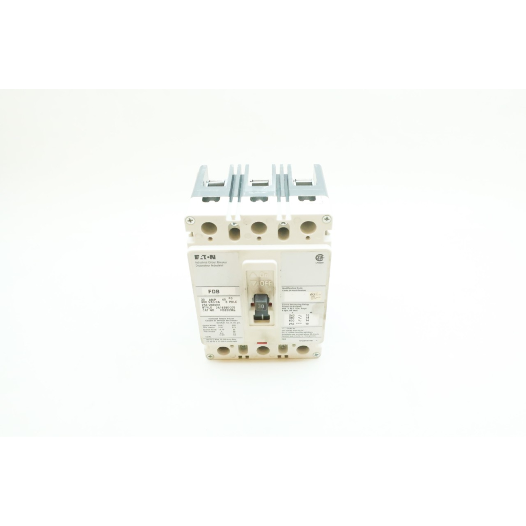 Eaton FDB3030L Molded Case Circuit Breaker 3p 30a Amp 600v-ac 250v-dc