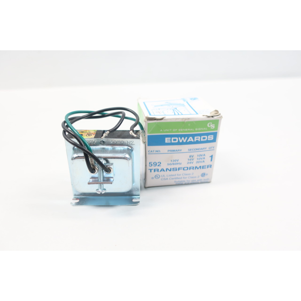 Edwards 592 Voltage Transformer 10/20va 120v-ac 8/16/24v