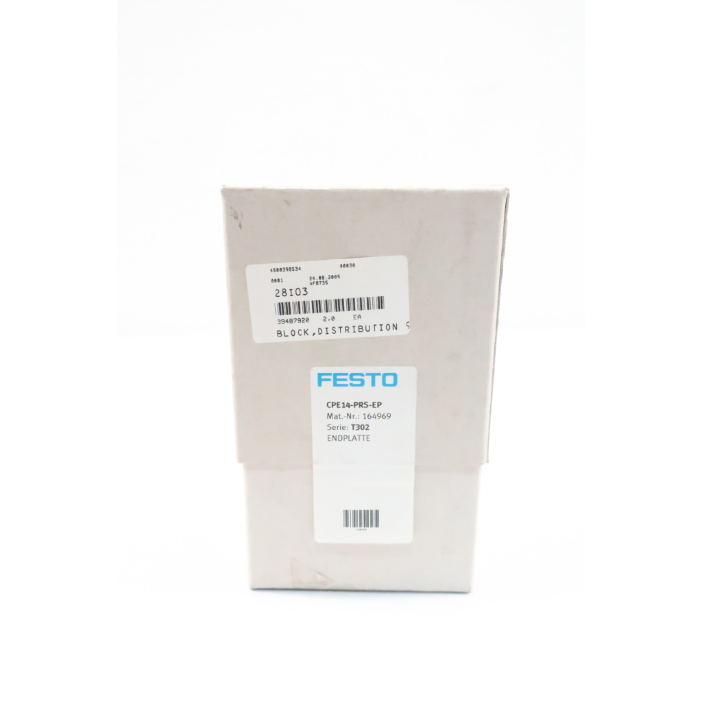 Festo CPE14-PRS-EP 164969 G3/8 Pneumatic Manifold End Plate