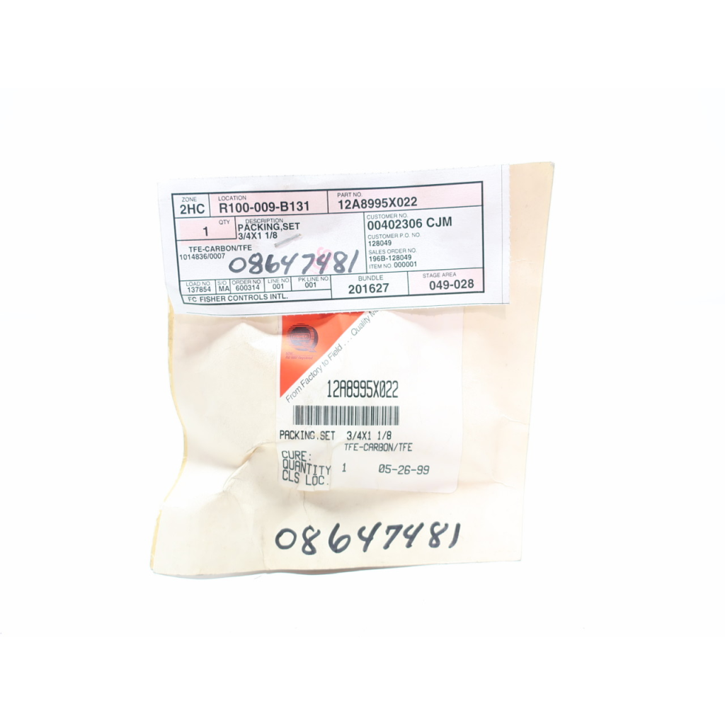 Fisher 12A8995X022 Packing Set