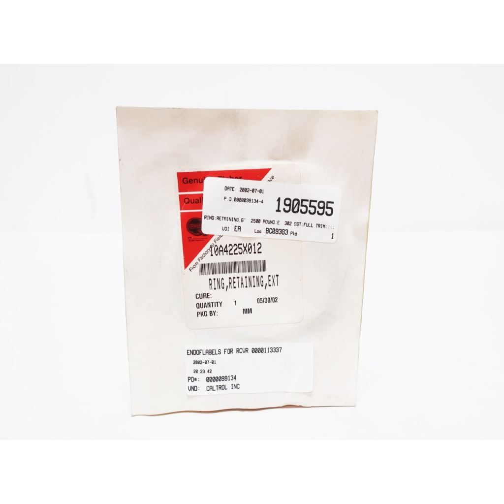 Fisher 10A4225X012 Retaining Ring