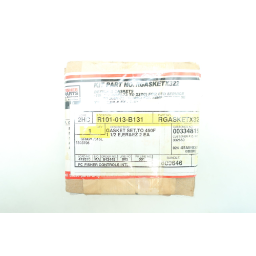 Fisher RGASKETX322 Design E Gasket -100 To 450f