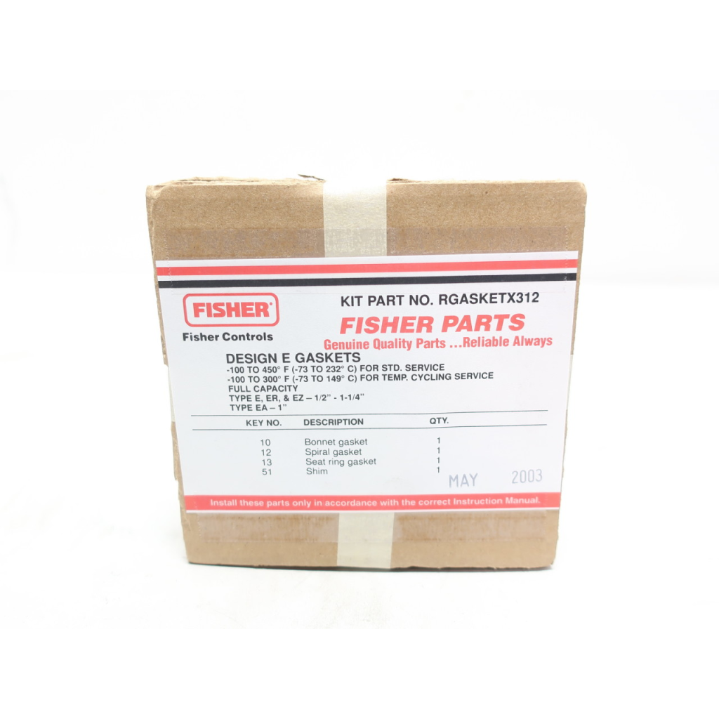 Fisher RGASKETX312 Valve Gasket Set