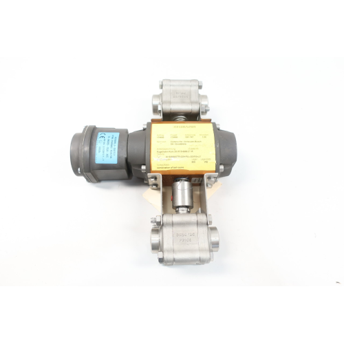 Flowserve Pneumatic Butt Weld Double Ball Valve Assembly 1in Flowserve Pneumatic Butt Weld Double Ball Valve Assembly 1in