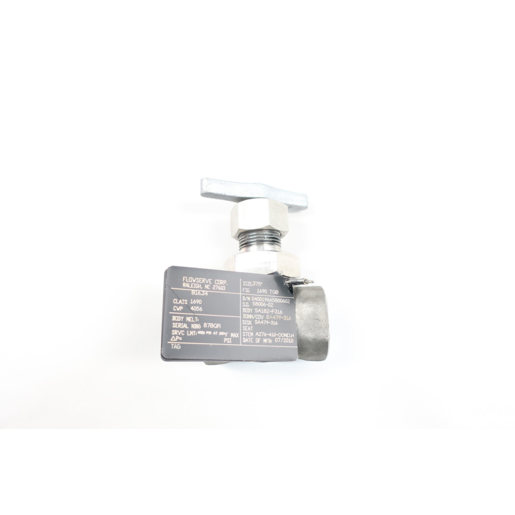 Flowserve 1690-TGB Manual Stainless Socket Weld Valve 3/8in 1690