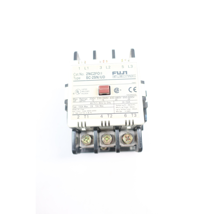 Fuji Electric 2NC2F0 SC-2SN/UD Ac Contactor 110-120v-ac 50a 25hp