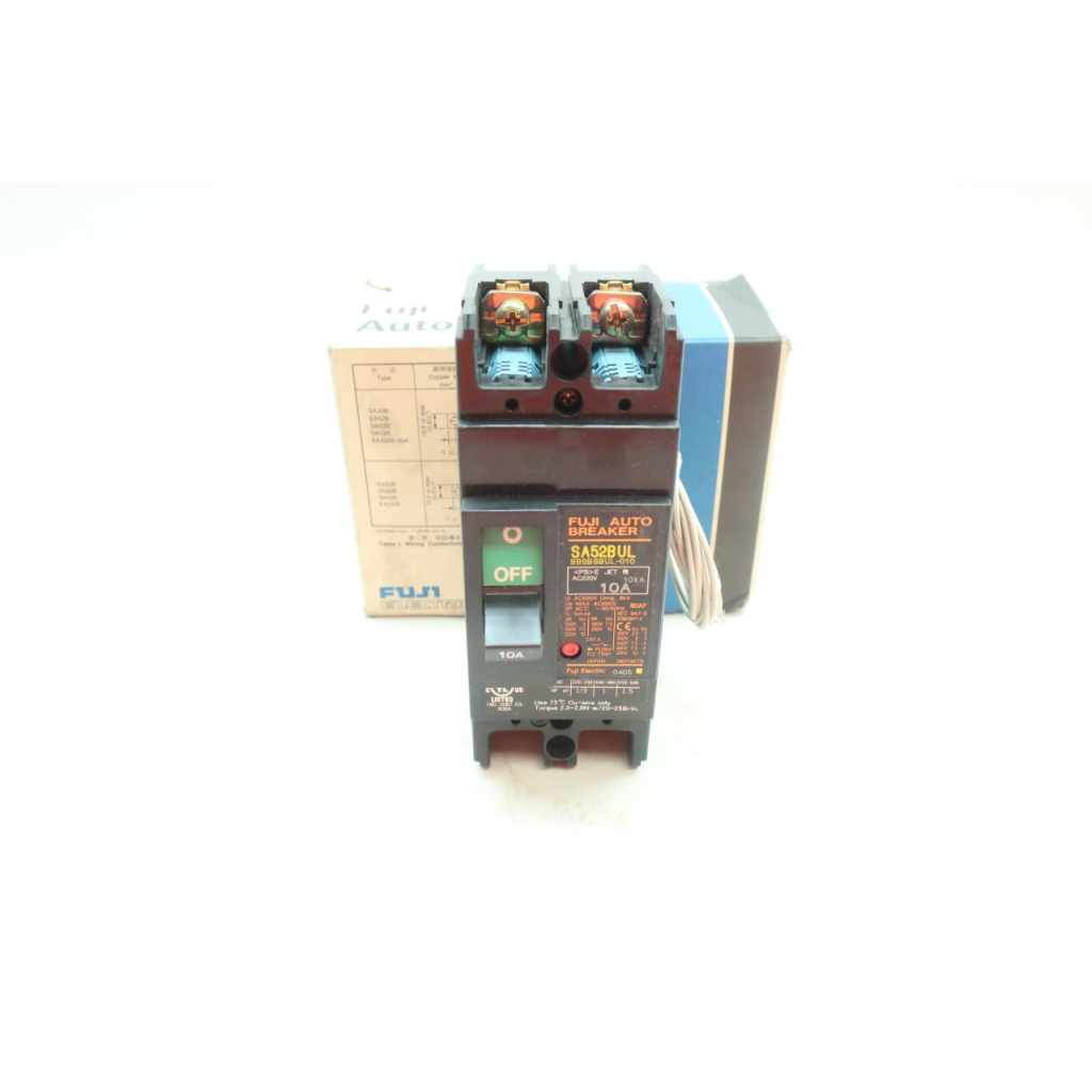 Fuji Electric SA52BUL BB2BSBUL-010 Auto-breaker 2p 10a 600v-ac