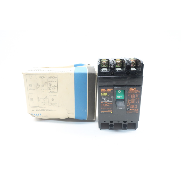 Fuji Electric SA33B BB3ASB-015 Molded Case Circuit Breaker 3p 15a 220v-ac