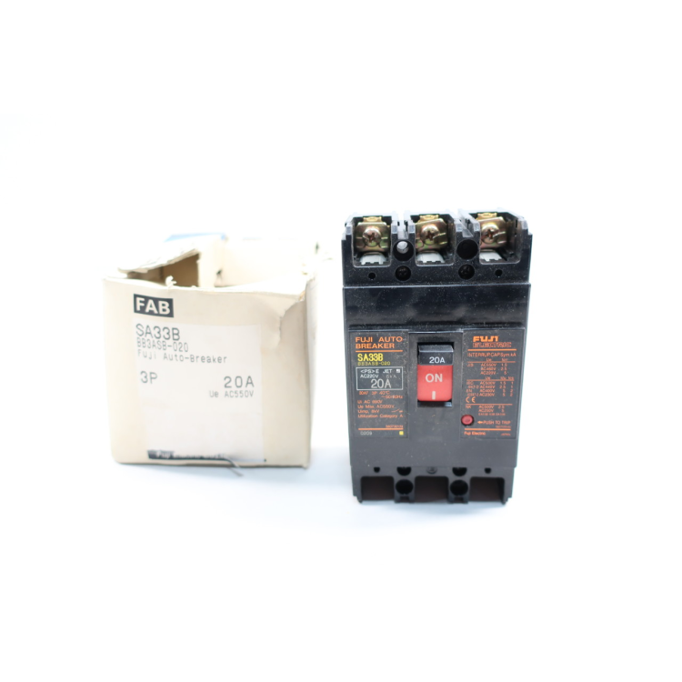 Fuji SA33B BB3ASB-020 Auto-breaker 3p 20a Amp 220v-ac