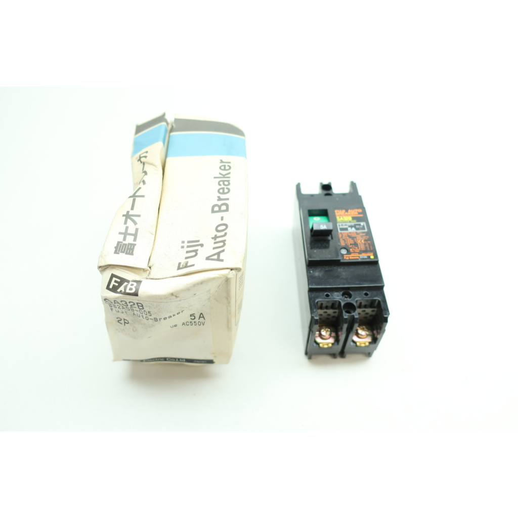 Fuji SA32B BB2ASB-005 Molded Case Circuit Breaker 2p 5a 550v-ac