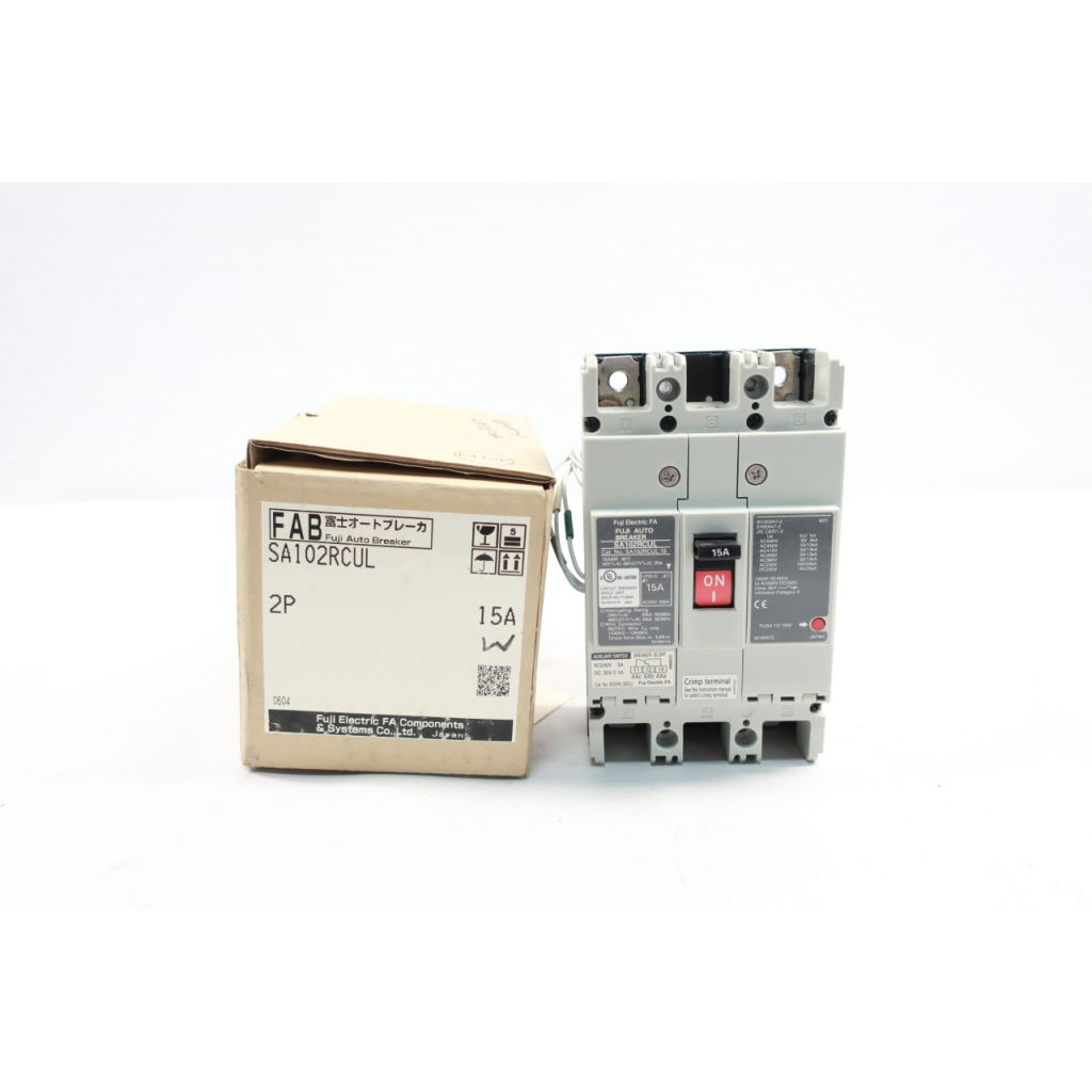 Fuji SA102RCUL15 Molded Case Circuit Breaker 2p 15a 240v-ac