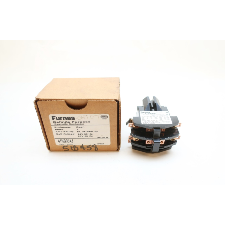Furnas 41NB30AJ Definite Purpose Magnetic Contactor 24v-ac 7.5hp