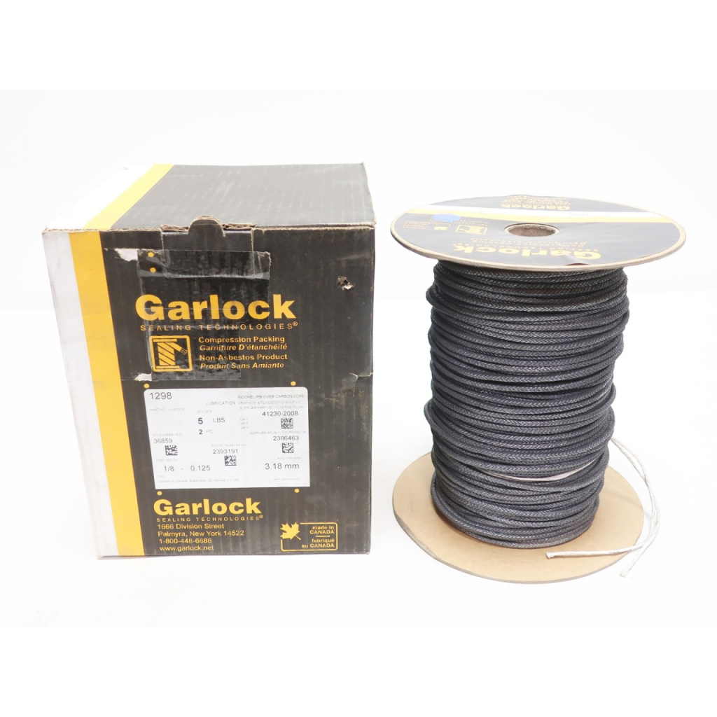 Garlock 1298 41230-2008 1/8in 5lbs Valve Compression Packing