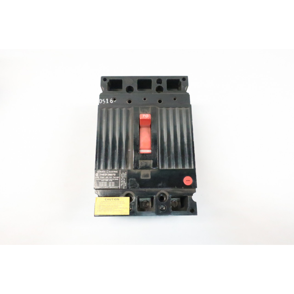 Ge THED136070 70a 3p Molded Case Circuit Breaker 600v-ac