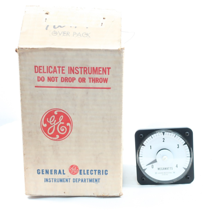 General Electric Ge 50-103221AMGG1AAA Wattmeter 0-4megawatts