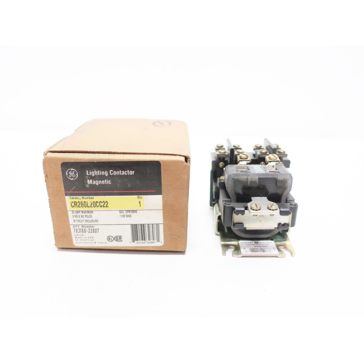 General Electric Ge CR260L20CC22 120v-ac Magnetic Lighting Contactor