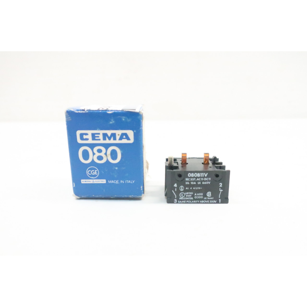 General Electric Ge Cema 080B11V Contact Block  660v-ac 10a