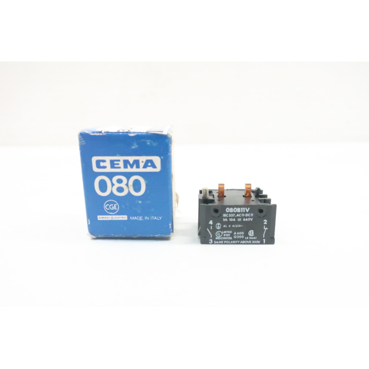 General Electric Ge Cema 080B11V Contact Block  660v-ac 10a